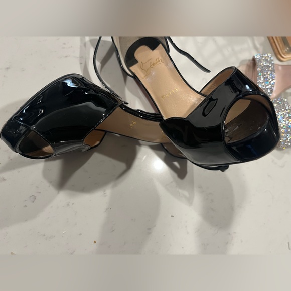 Christian Louboutin Women's Strap Slingback Sandals Peep Toe Platform Red - Picture 9 of 9